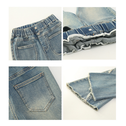 フロント＆バックポケット付きフレアデニムパンツ wrw25aw096