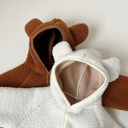 耳付きフードカバーオールふわふわロンパース    wrw25aw227