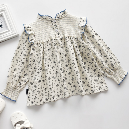 【メール便OK】スモッキング花柄ブラウス  wrw25sp080