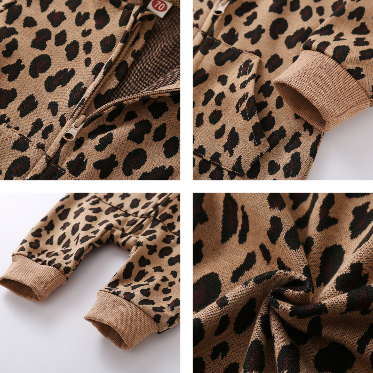 レオパードフード付きロンパース  wrw25sp049