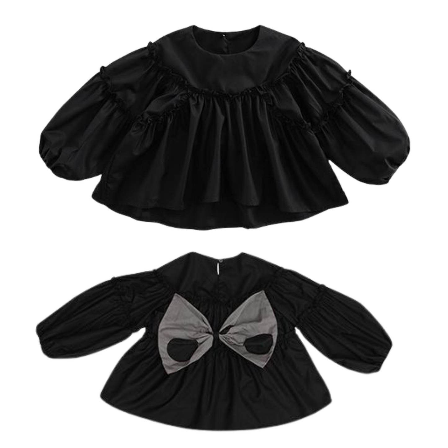 ボリューム袖トップスとドットパンツセットアップ　wrw24aw110 / wrw24ss321