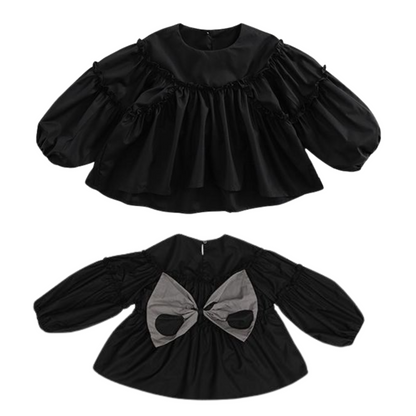 ボリューム袖トップスとドットパンツセットアップ　wrw24aw110 / wrw24ss321