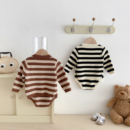 【メール便OK】長袖ニットカーディガンロンパースセットアップ wrw25aw094