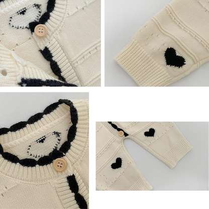 ハート柄長袖ロンパース  wrw25aw130