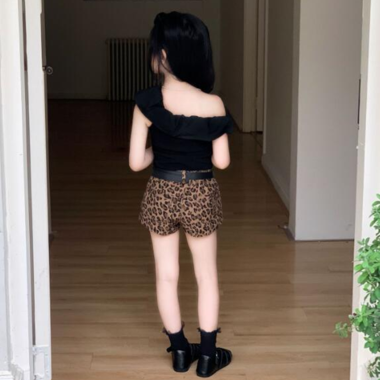 レオパード柄ショートパンツ 　wrw1102196