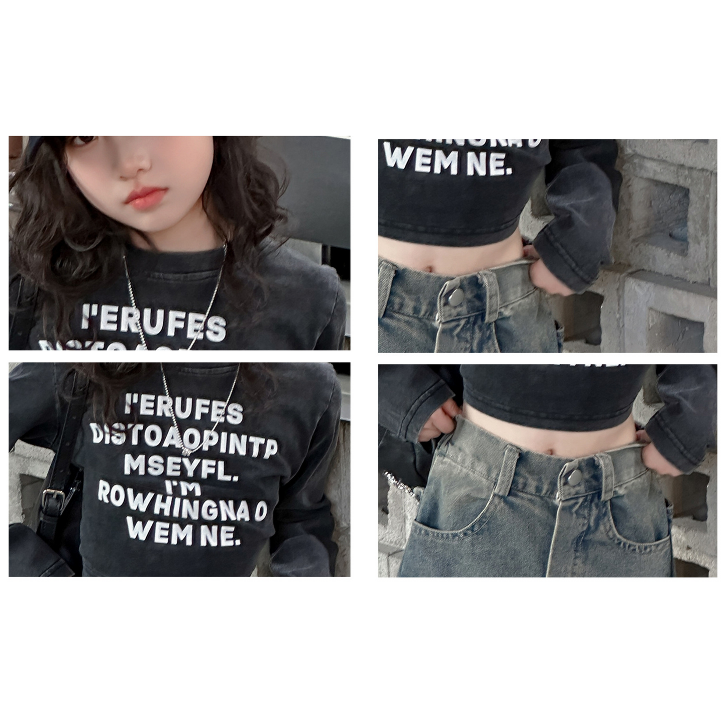 【メール便OK】ストリート感満点クロップドロンT  wrw25aw071