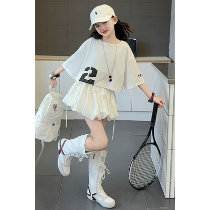 【メール便OK】ナンバープリントクロップドロンT  wrw25aw076