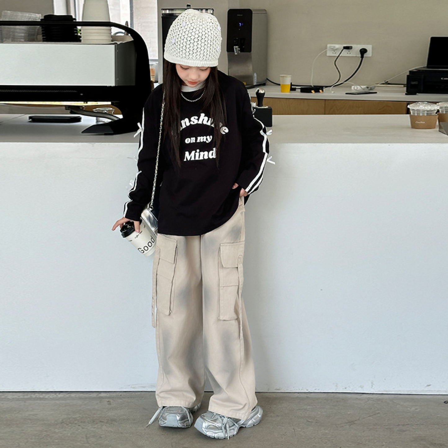 【メール便OK】サイドラインリボンロゴロンT   wrw25aw131