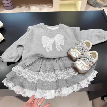 リボンロンTとレーススカートセットアップ　 wrw24aw968