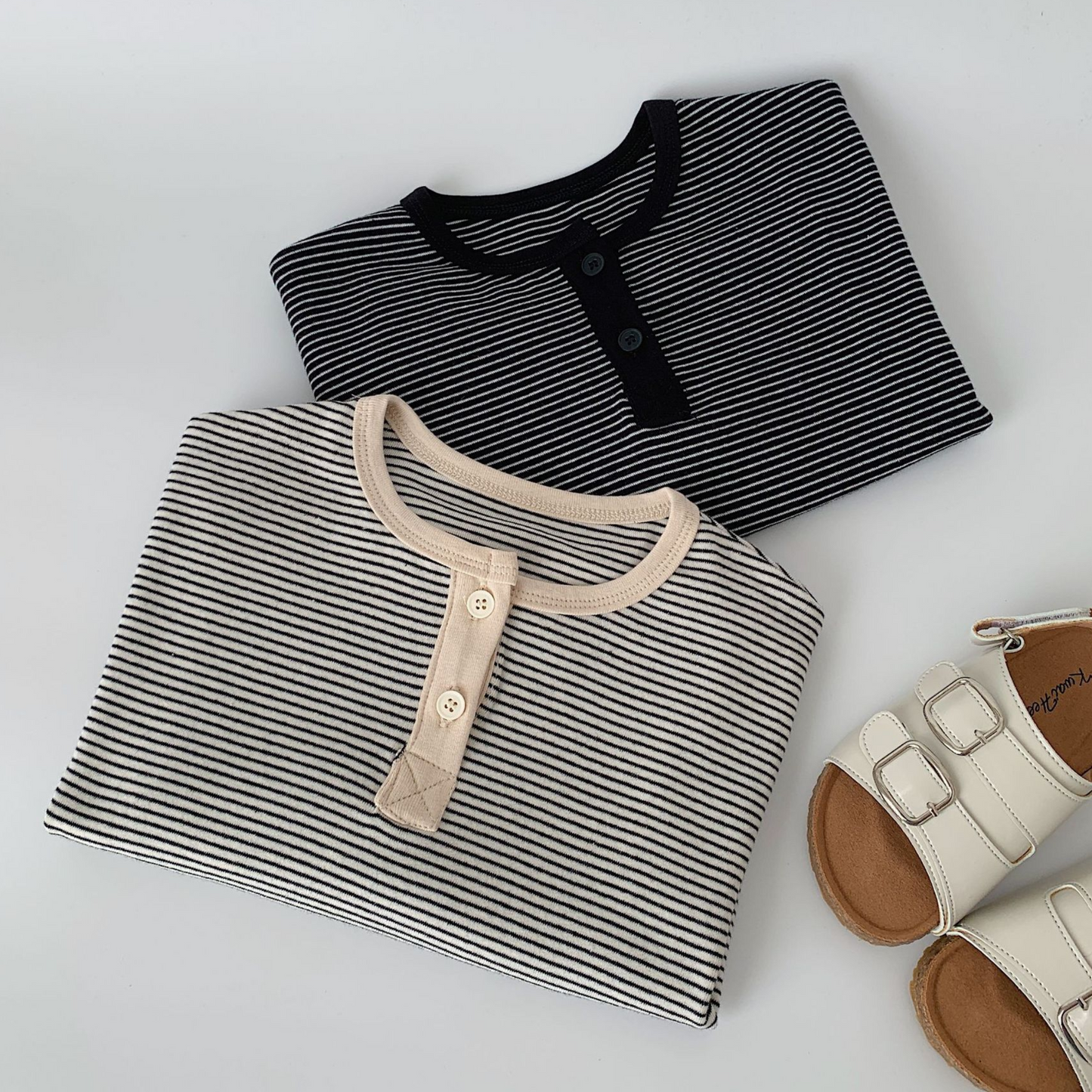 【メール便OK】ボーダーヘンリーネックロンT   wrw25aw132