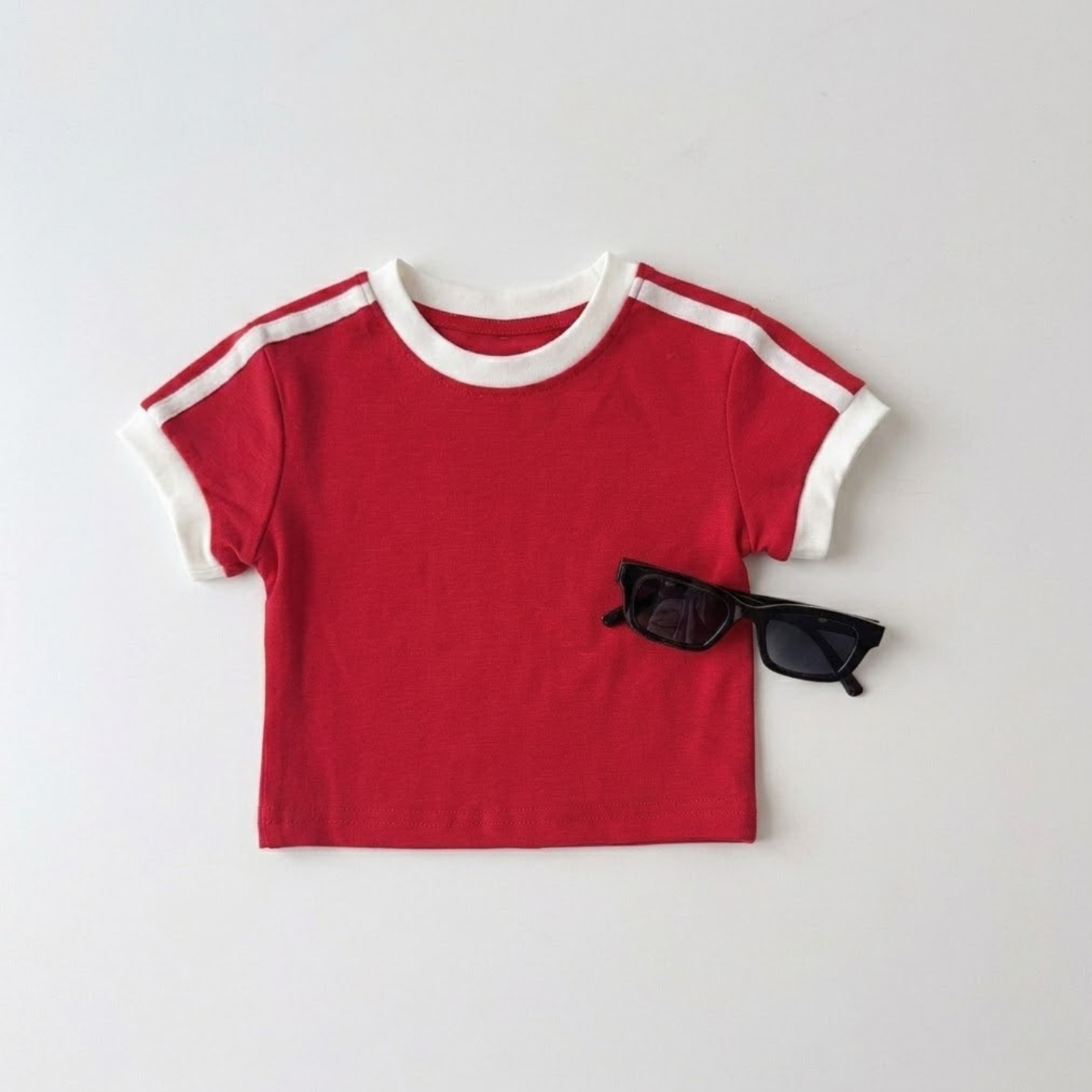 ナンバリングプリント VネックラインTシャツ	wrw1062226