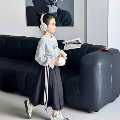 【メール便OK】サイドラインxドローコードロングスカート  wrw25aw066