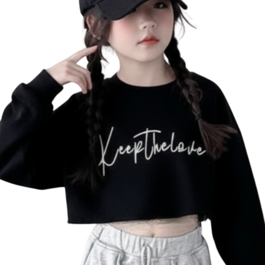 【メール便OK】ロゴプリントクロップド長袖ロンT  wrw24aw325