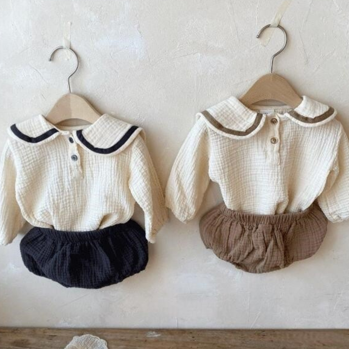 【メール便OK】セーラー襟ベビーセットアップ   wrw25sp064