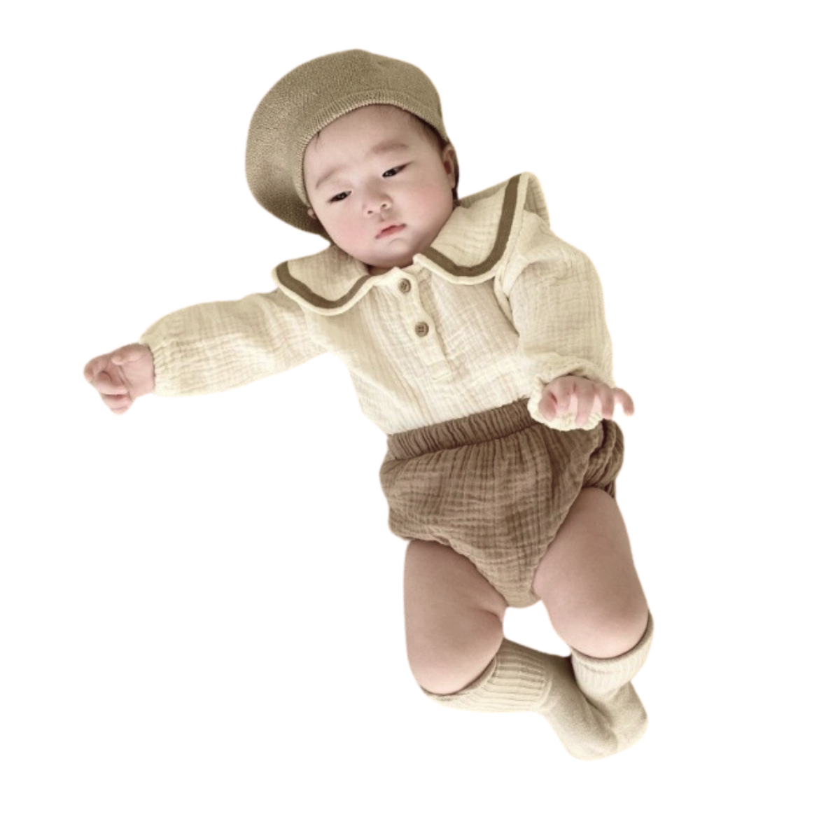 【メール便OK】セーラー襟ベビーセットアップ   wrw25sp064