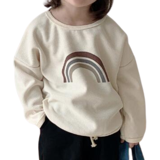 【メール便OK】レインボーワッフルトップス  wrw24aw074