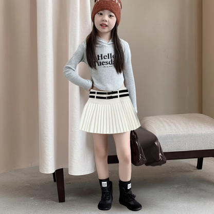 ダブルベルトプリーツスカート　wrw25aw050