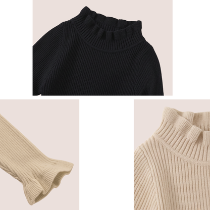 【メール便OK】フリルタートルネックニットロンT  wrw24aw409