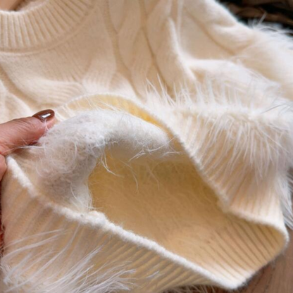 ふわふわニットファーセーター 　wrw24aw971