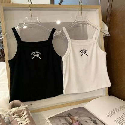 【メール便OK】リボン刺繍キャミ-Tシャツ  wrw25ss462