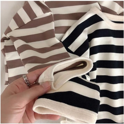 【メール便OK】ボーダー長袖ロンT   wrw24aw002