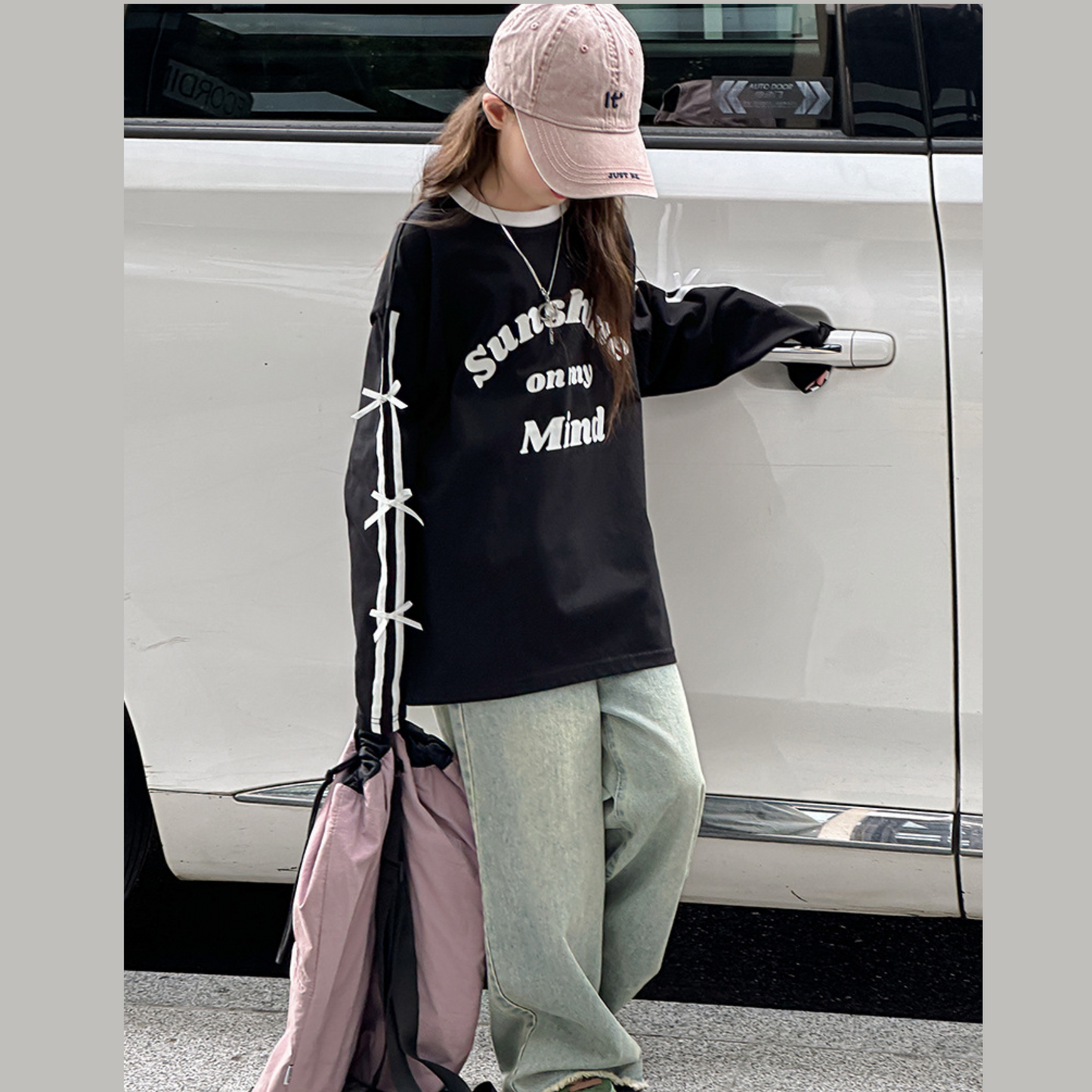 【メール便OK】サイドラインリボンロゴロンT   wrw25aw131