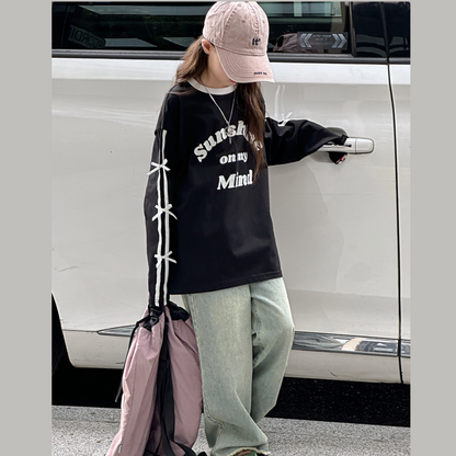 【メール便OK】サイドラインリボンロゴロンT   wrw25aw131