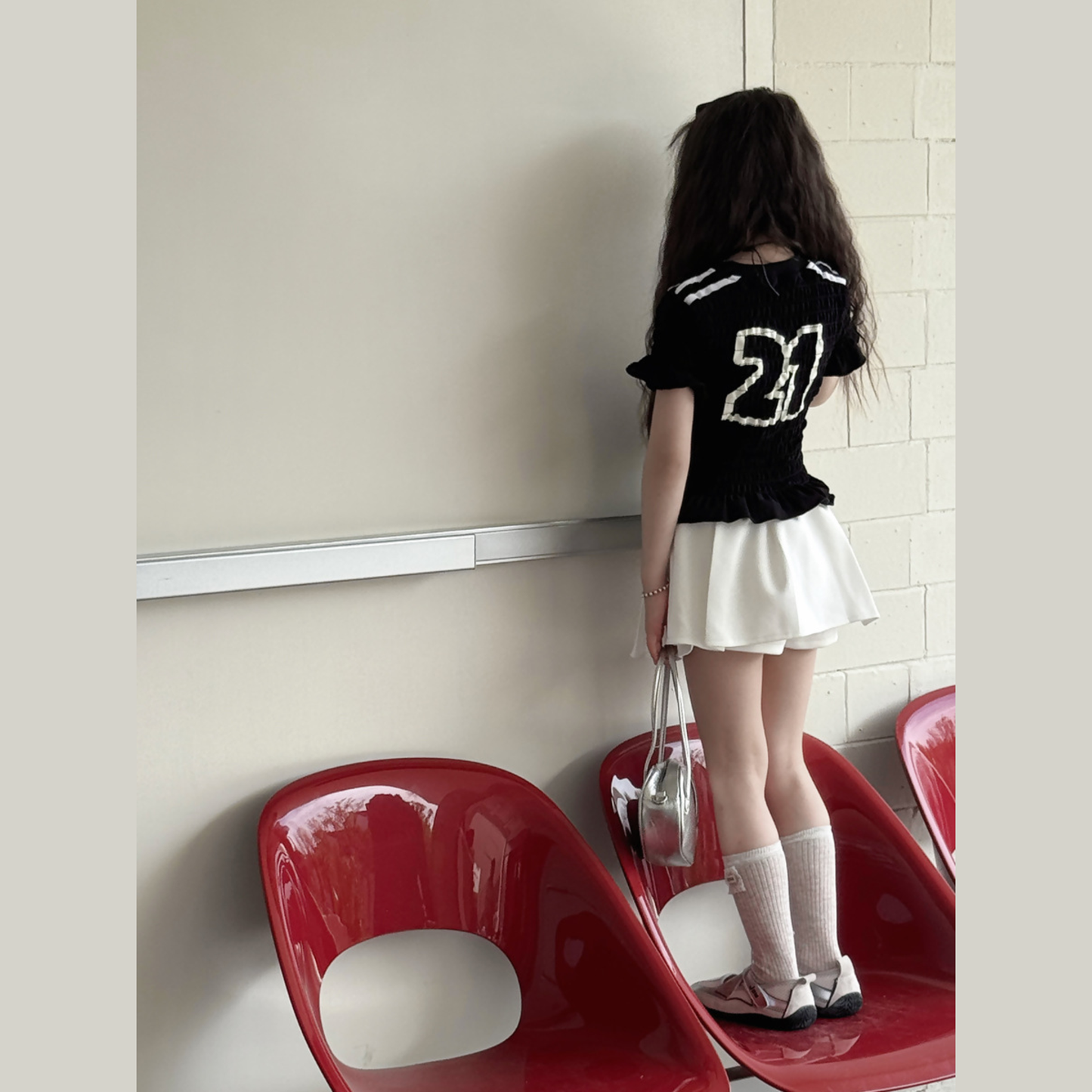 肩ライン バックナンバー シャーリングTシャツ	wrw1062596
