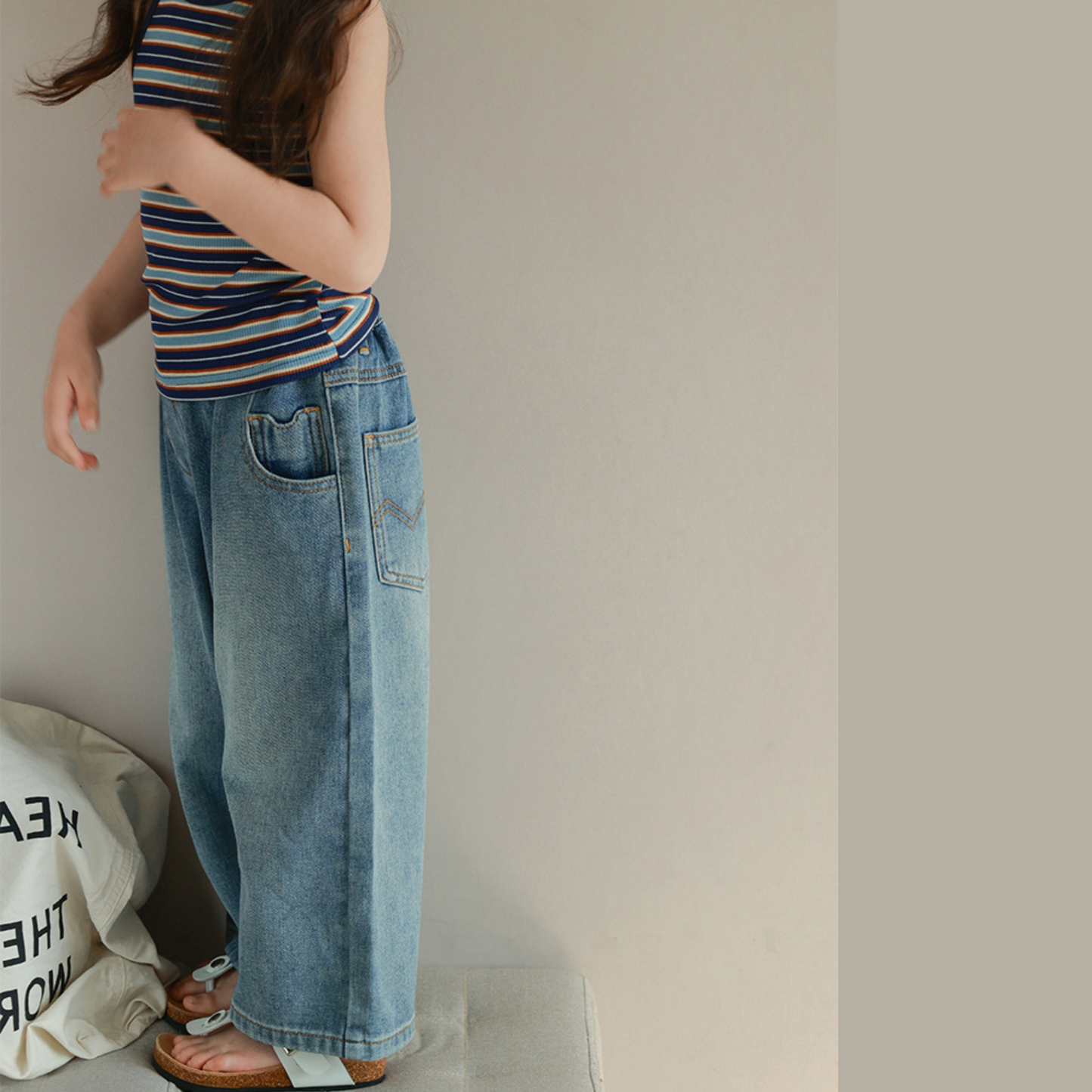 【メール便OK】ワイドデニムパンツ　wrw24aw063