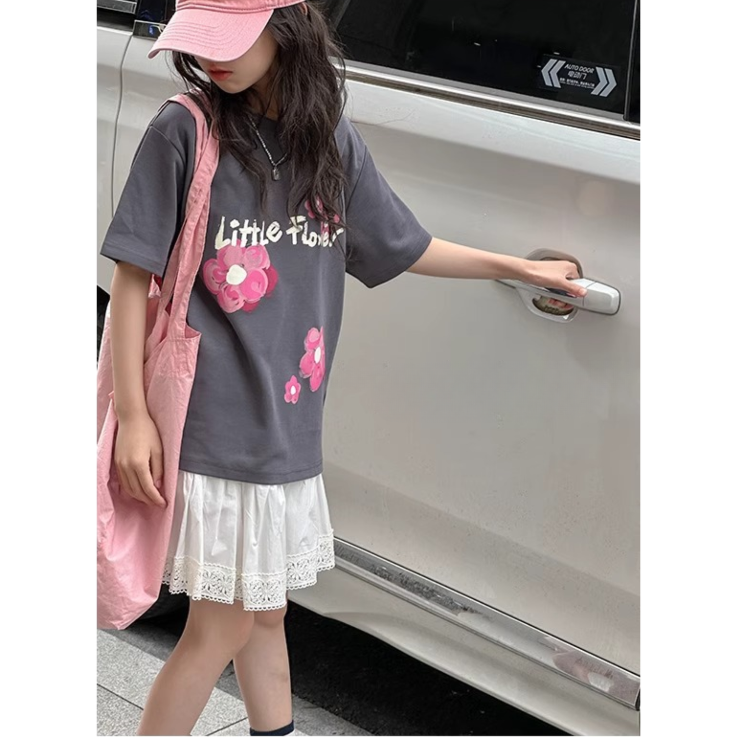 ヴィンテージ風グラフィティ・フラワーTシャツ     wrw1062316