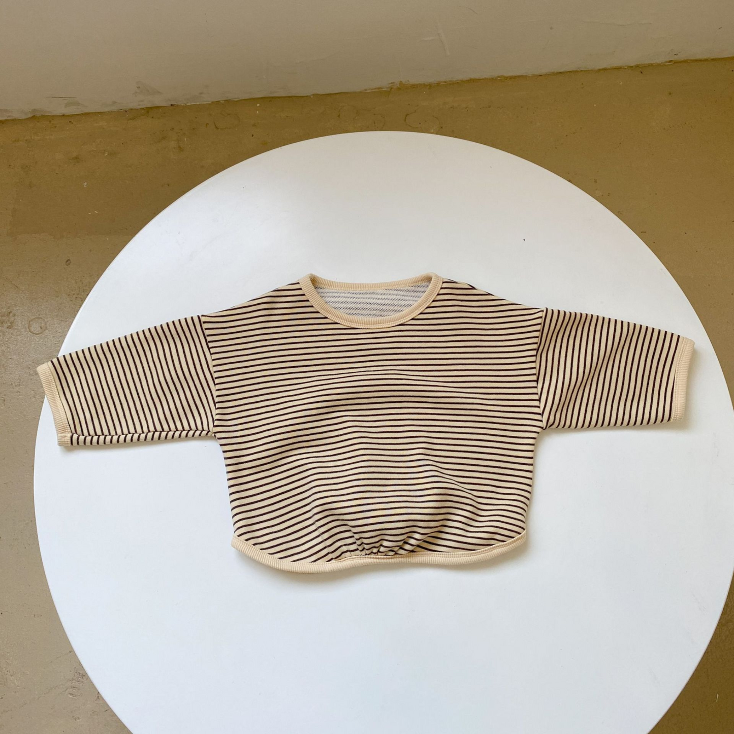 【メール便OK】ドロップショルダー長袖ボーダーロンT  wrw24aw003