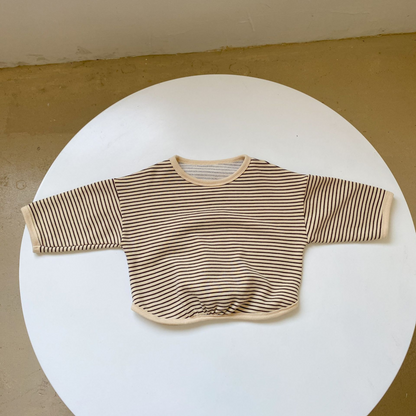 【メール便OK】ドロップショルダー長袖ボーダーロンT  wrw24aw003