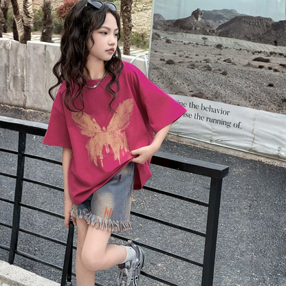 グランジバタフライ・ビッグTシャツ     wrw1062396