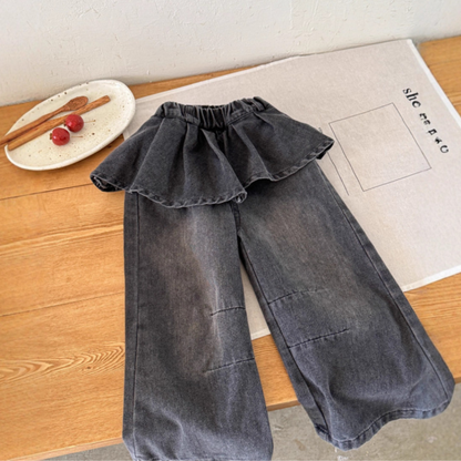 ペプラムフリルデニムパンツ   wrw25aw136