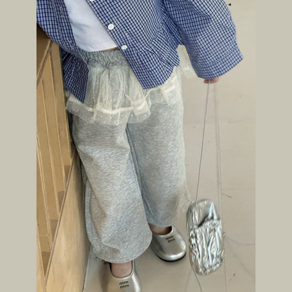チュール付きスウェットパンツ  wrw25sp128