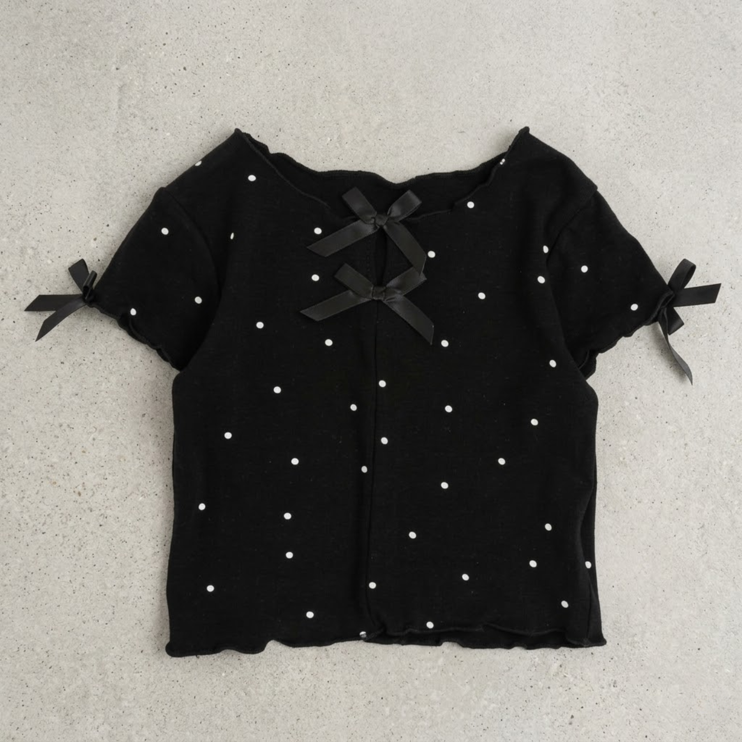 ドット柄リボンメロウTシャツャツ	wrw1062326