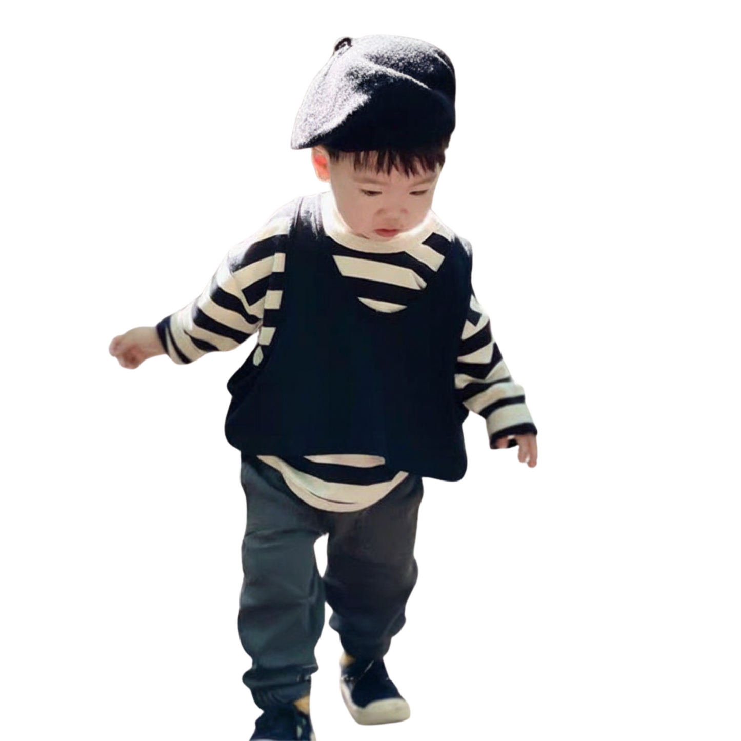 【メール便OK】ボーダー長袖ロンT   wrw24aw002