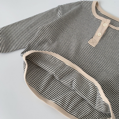 【メール便OK】ボーダーヘンリーネックロンT   wrw25aw132