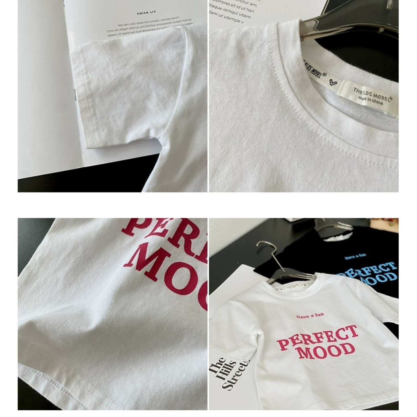 【PERFECT MOOD】英字プリント半袖Tシャツ	wrw2062016