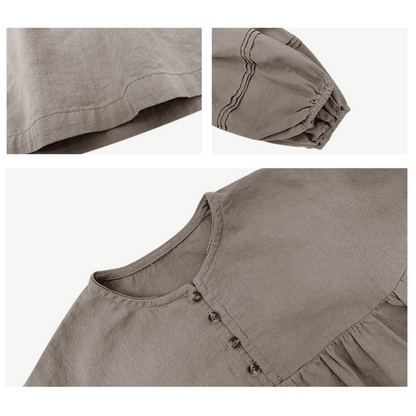 【2点セット】レース襟＋バルーン袖ワンピース　wrw24aw107