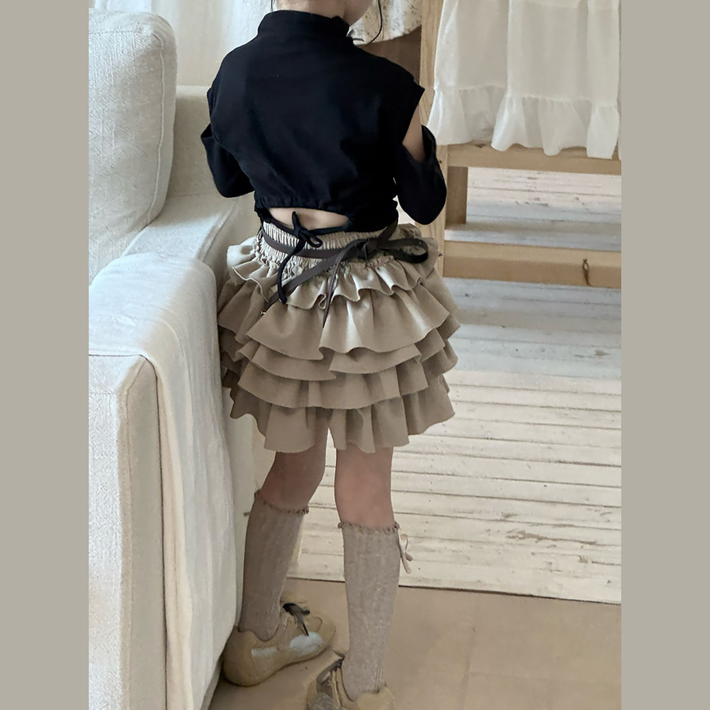 【メール便OK】スリット袖モックネックロンT   wrw25aw029