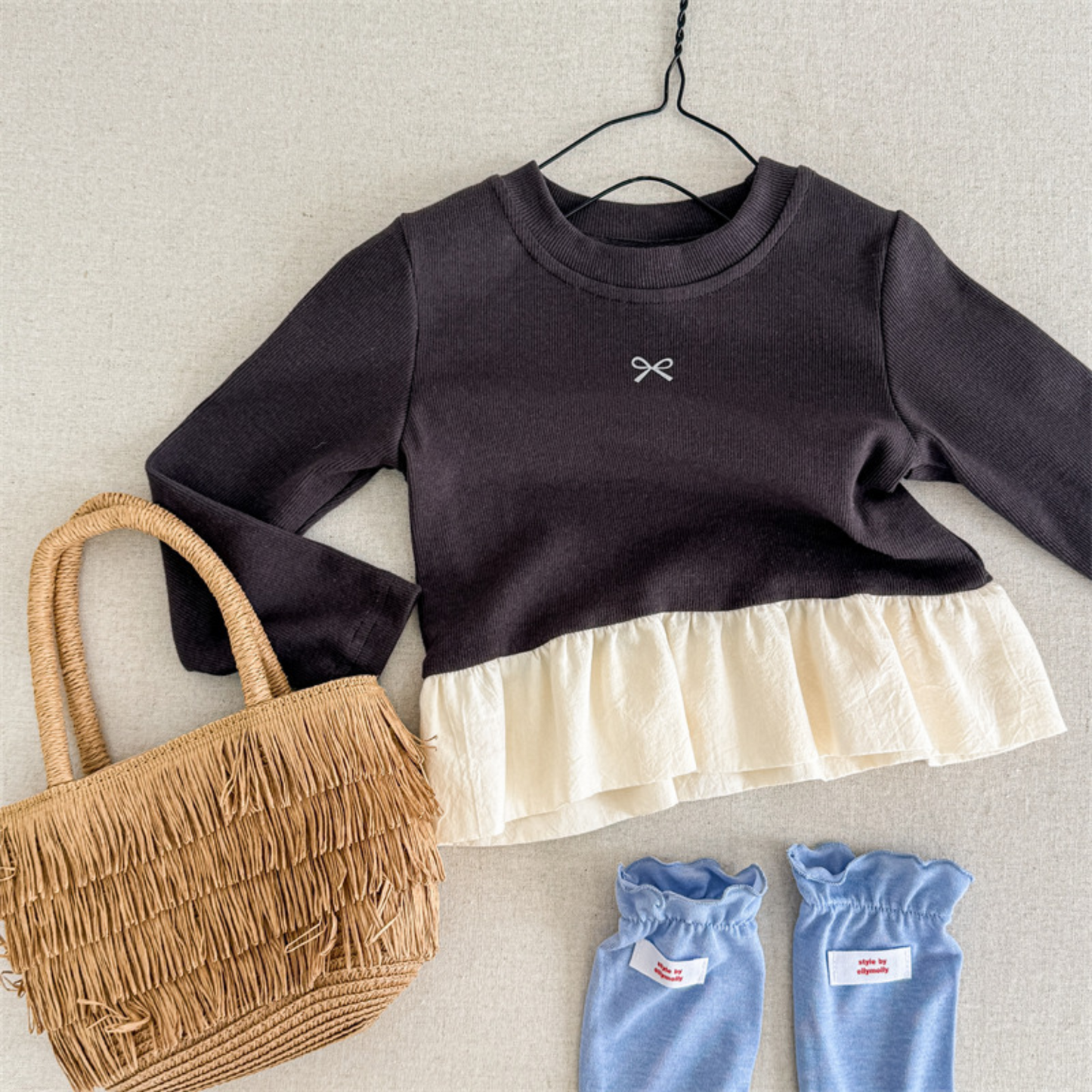 【メール便OK】裾フリルロンT  wrw25aw089