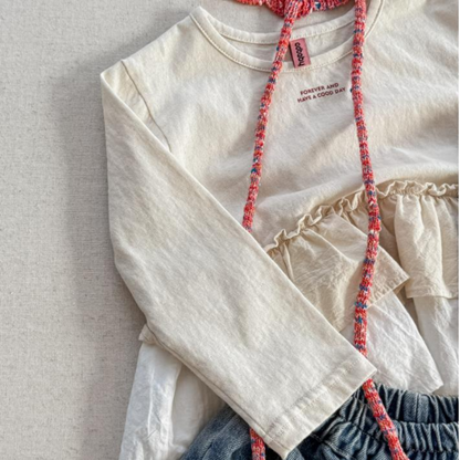 【メール便OK】2段フリル裾ロングT  wrw25aw125