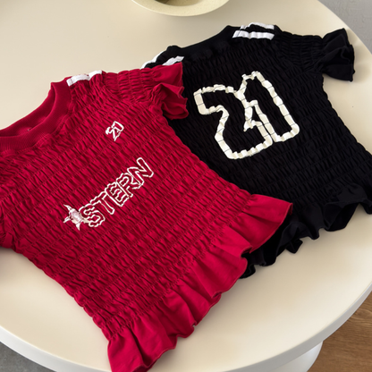 肩ライン バックナンバー シャーリングTシャツ	wrw1062596