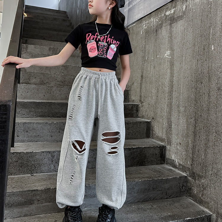 ダメージルーズスウェットパンツ　wrw25aw053