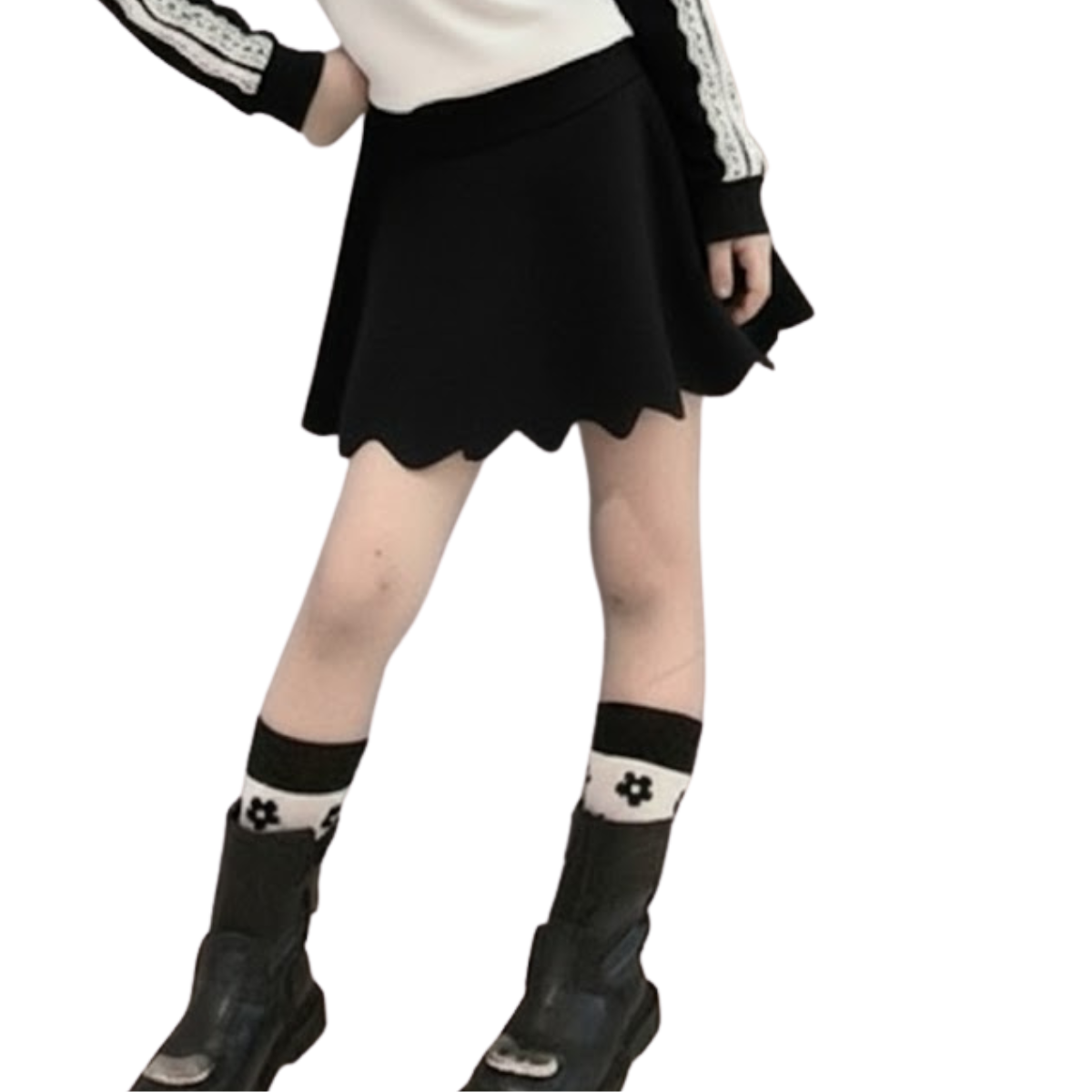 スカラッププリーツスカート　wrw24aw105