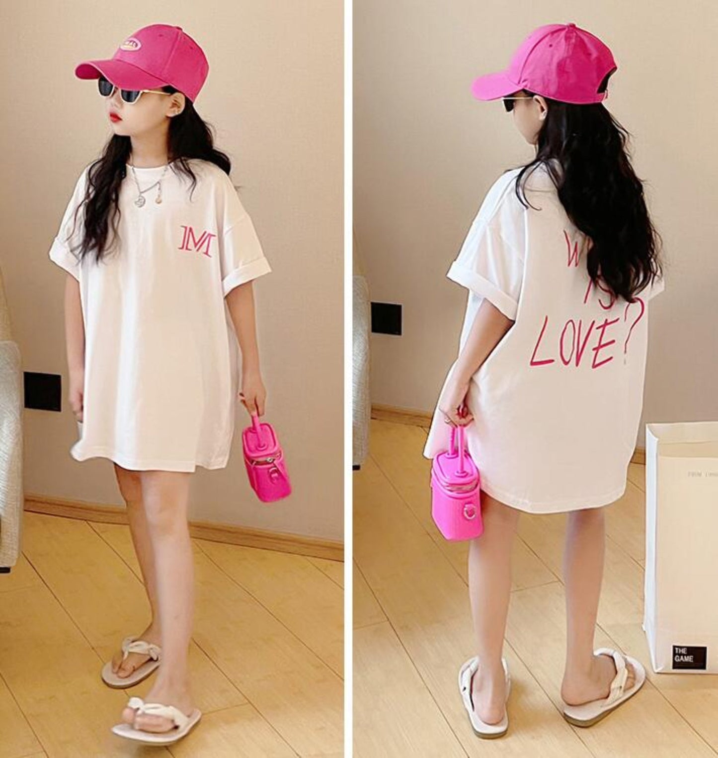 【メール便OK】ロングタイプ レターTシャツワンピース   wrw25ss014