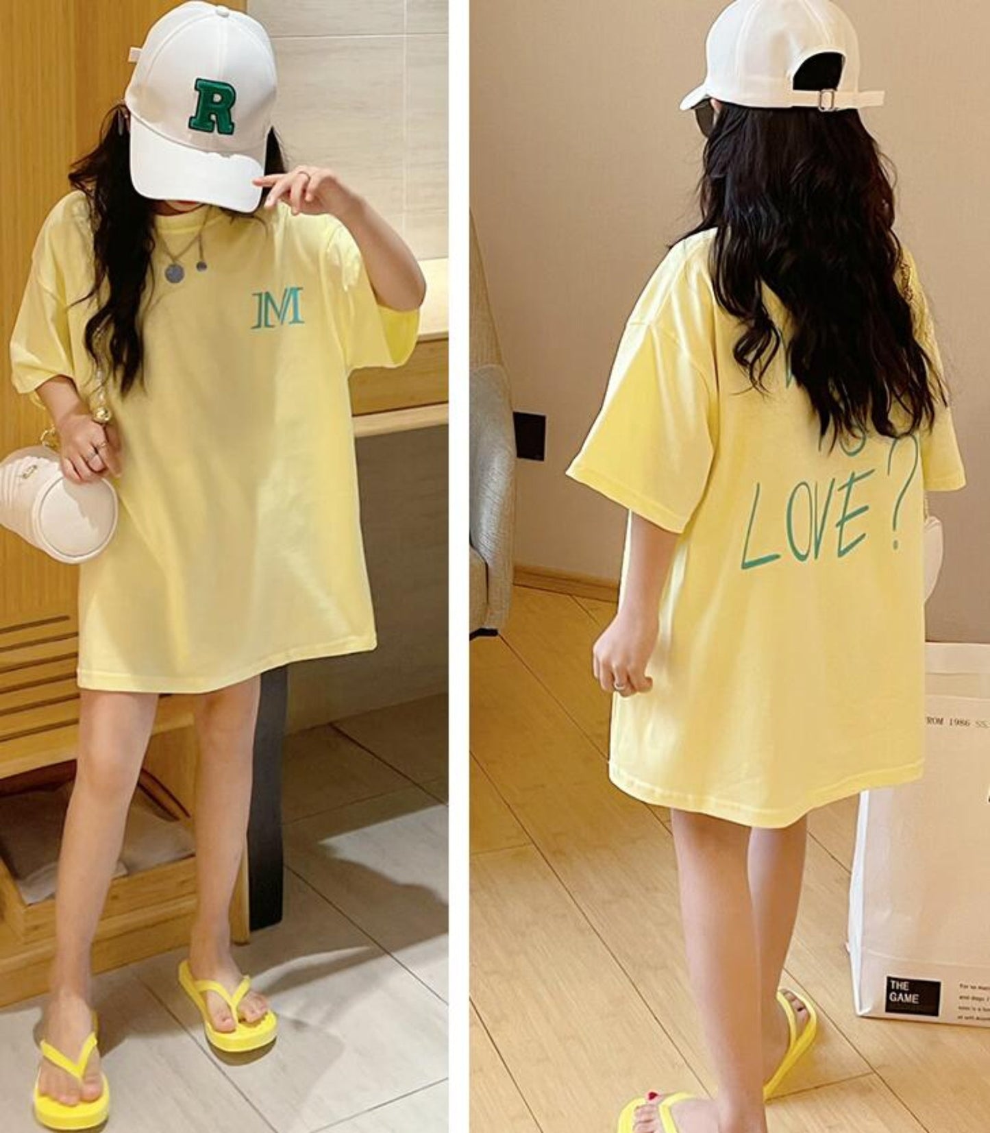 【メール便OK】ロングタイプ レターTシャツワンピース   wrw25ss014